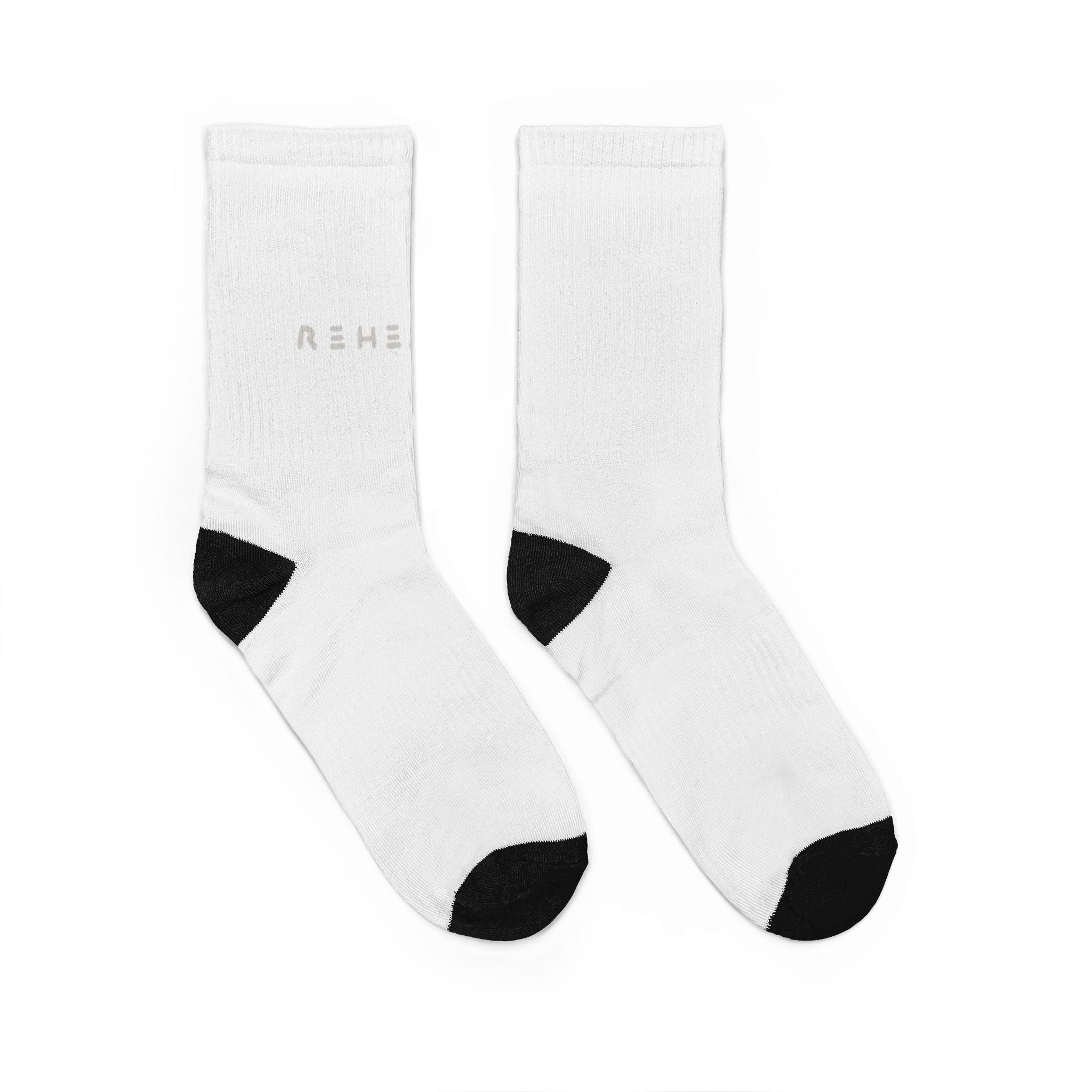 REHEARSAL Padded White Crew Socks