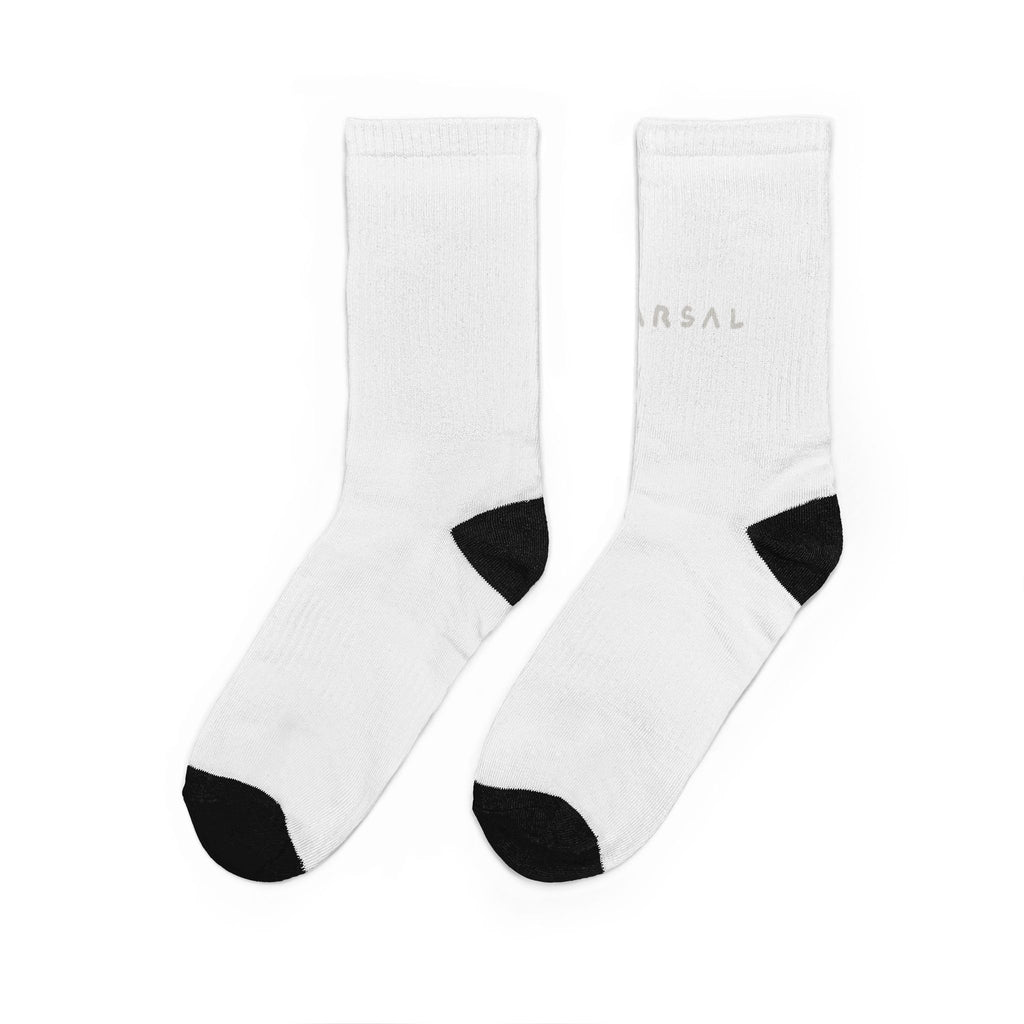 REHEARSAL Padded White Crew Socks