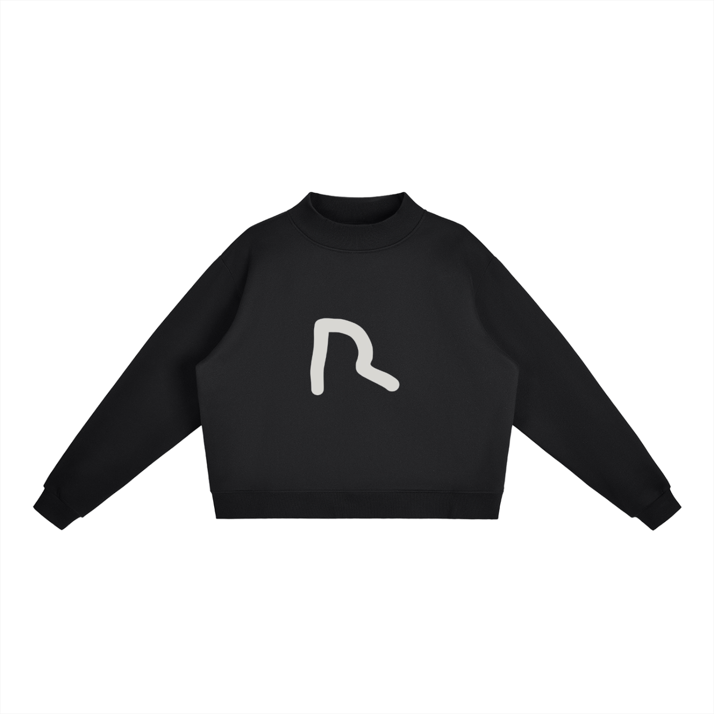 Essential Fleece Mock-Neck Crew Sweatshirt