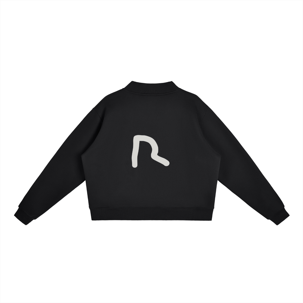 Essential Fleece Mock-Neck Crew Sweatshirt